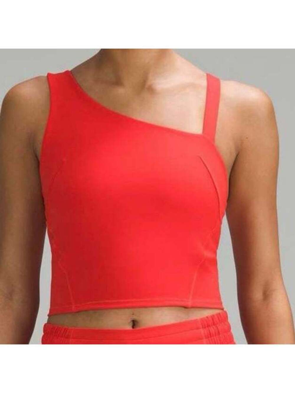 Lululemon Everlux Asymmetrical Tennis Tank Top in Hot Heat Red size 6